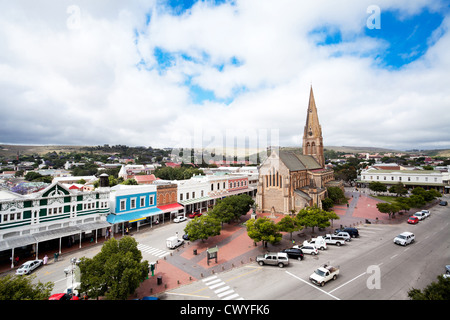 Draufsicht von Grahamstown, Südafrika Stockfoto