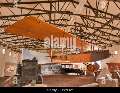 1916 Curtiss JN-3 Jenny Doppeldecker, General Pershing "Strafenden Ausstellung" Anzeigen im Pancho Villa State Park in Columbus, New Mexico Stockfoto