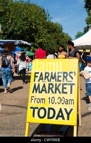 Sonntag Farmers' Market Zeichen - Alexandra Palace park - Muswell Hill - Haringey - London - UK Stockfoto