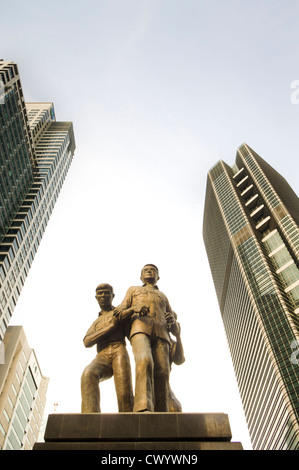 Ninoy Aquino Monument in Makati, Finanzzentrum der Philippinen, Asien. Stockfoto