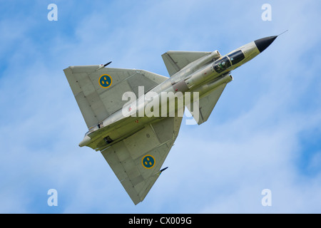 Die Saab 37 Viggen war ein schwedischer Einsitzige, single-Engine, kurz - Mittlerer Bereich Jagd- und Kampfflugzeug Stockfoto