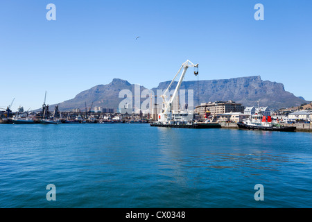 Waterfront von Kapstadt und Hafen Stockfoto