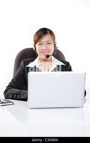 Freundlichen Service im Callcenter Stockfoto