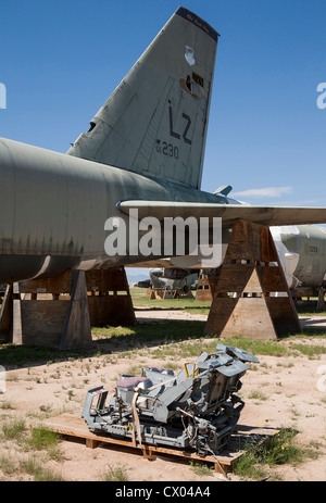 B-52 Stratofortress Flugzeuge in der Lagerung bei der 309. Aerospace Maintenance and Regeneration Group an Davis-Monthan AFB. Stockfoto