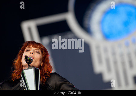 Florence Welsh von Florenz und die Maschine auf der Hauptbühne, T im Park 2012 bei Balado, in der Nähe von Kinross, Schottland. Stockfoto