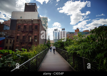 der high Line Park in Chelsea, New York City Stockfoto