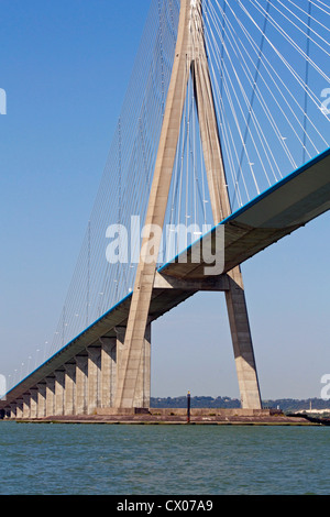 Kabel-gebliebene Brücke Pont de Normandie Stockfoto