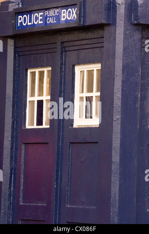 Chatham Historic Dockyard Kent 25.05.08 Polizei Box Tardis Stockfoto