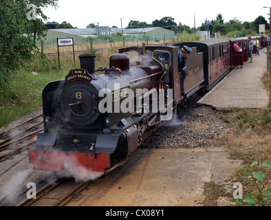 Blickling Hall Dampfmaschine, Wroxham Station auf der Bure Valley Railway, Norfolk. Norfolk längste Spurweite 15 Zoll Linie. Stockfoto