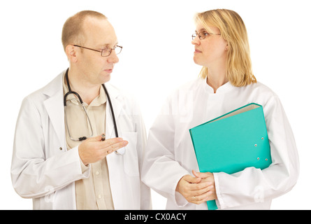 Zwei Ärzte diskutieren Stockfoto