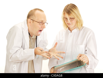 Zwei Ärzte argumentieren Stockfoto