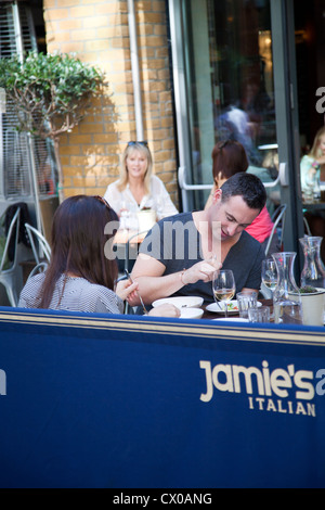 Jamie ist Italienisch in St Martins Hof in Covent Garden / Soho - London-UK Stockfoto