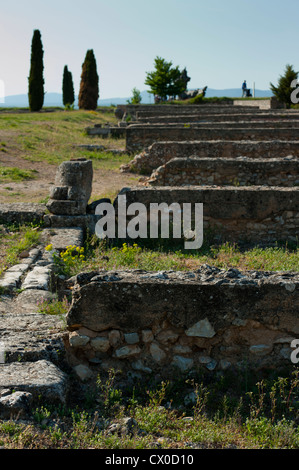 Archäologische Stätte von Clunia Sulpicia, Burgos, Castilla y Leon, Spanien, Europa. Stockfoto