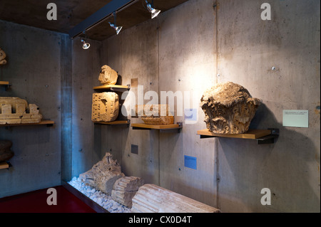 Archäologische Stätte von Clunia Sulpicia, Burgos, Castilla y Leon, Spanien, Europa. Stockfoto