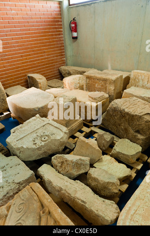 Museum der archäologischen Stätte von Clunia Sulpicia, Burgos, Castilla y Leon, Spanien, Europa. Stockfoto