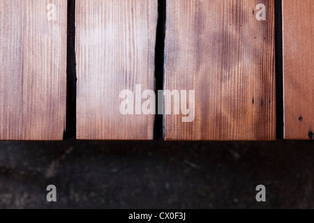 Hohen Winkel noch Leben der Planken aus Blau lackiertem Holz horizontal