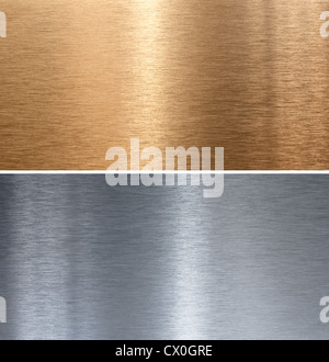 Sehr scharf und sauber und detailliert Aluminium und Bronze genähte Texturen Stockfoto
