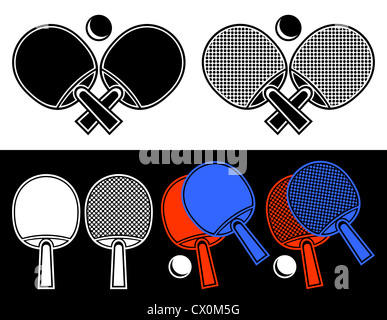 Tischtennisschläger. Stockfoto