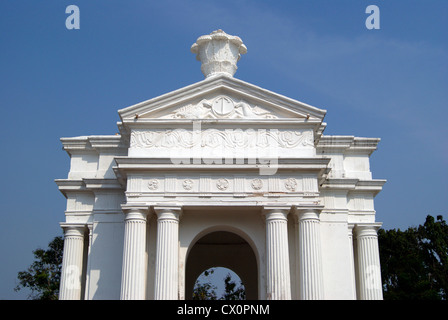 Pondicherry Park Monument Aayi Mandapam auf Bharathi Parks in Indien gebaut im 16. Jahrhundert durch die französischen Herrscher Stockfoto