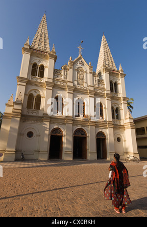 Elk201-3357v Indien, Kerala, Kochi, Santa Cruz Basilika Stockfoto