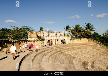 Altos de Chavon Amphitheater Touristenattraktion in Casa de Campo in La Romana, Dominikanische Republik Stockfoto