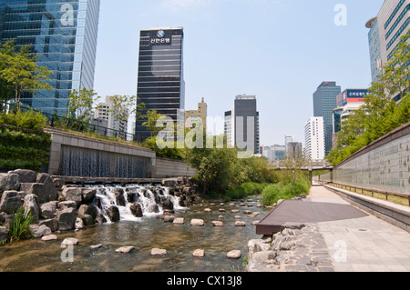 Cheonggyecheon in Seoul, Korea Stockfoto