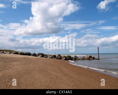 Happisburgh Winterton Beach, Norfolk, Großbritannien Stockfoto