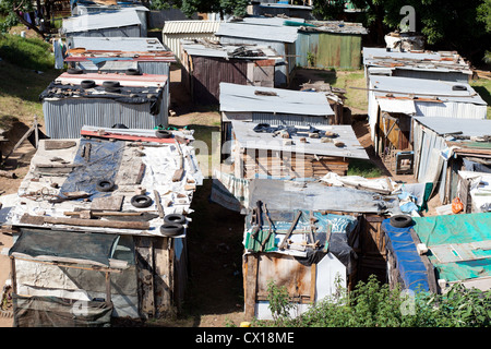 informelle Siedlung in Südafrika Stockfoto