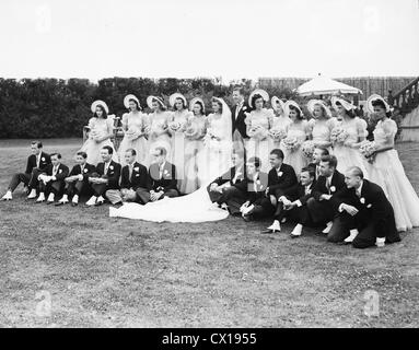 Hochzeitsfeier bei der Ford-McDonnell-Hochzeit, Southampton, New York, 1940 Stockfoto