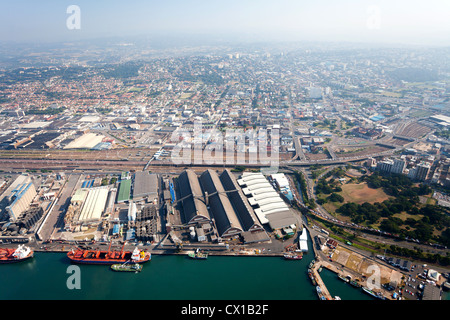 Luftaufnahme der Innenstadt von Durban, Südafrika Stockfoto