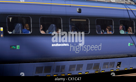 High-Speed-Javelin Zug verbindet Olympiastadion, St. Pancras während der Spiele in London 2012 Stockfoto