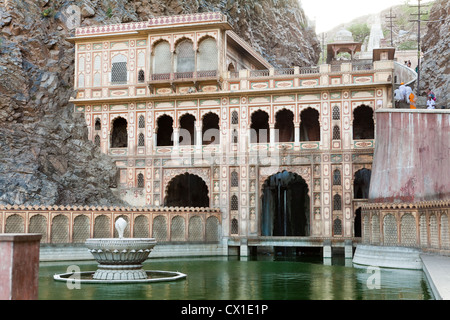 Galtaji-Tempel in Jaipur, Rajasthan Stockfoto