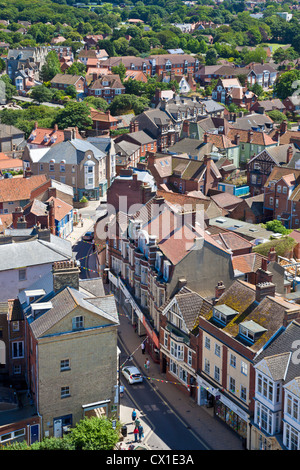 Cromer Straße Antenne North Norfolk Küste Hauptort England UK GB EU Europa Stockfoto