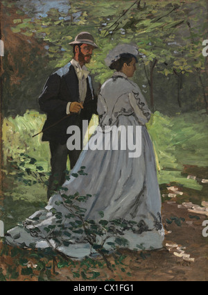 Claude Monet (Französisch, 1840-1926), Bazille und Camille (Studie für "Déjeuner Sur l 'herbe"), Öl 1865, auf Leinwand Stockfoto