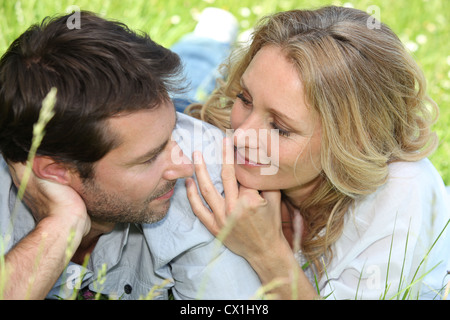 paar gegenseitig anstarren Stockfoto