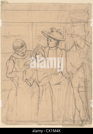 Mary Cassatt im Omnibus [Recto], American, 1844-1926, c. 1891 Stockfoto