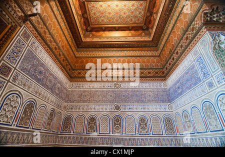 tolle Architektur und traditioneller Handwerkskunst in Dar Si Said in Marrakesch, Marokko Stockfoto