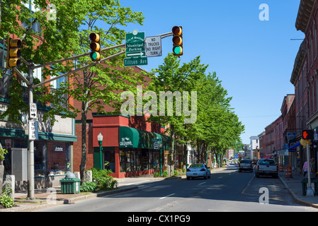 Main Street, Rockland, Knox County, Maine, USA Stockfoto