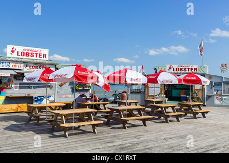 Sprague Hütte zum Mitnehmen Restaurant Lobster auf US Route 1 in Wiscasset, Lincoln County, Maine, USA Stockfoto