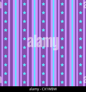 Stars And Stripes Muster in violett und blau Stockfoto