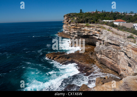 Die Lücke Klippen ein bekannter lokalen Selbstmord vor Ort in der Nähe von South Head Sydney New South Wales Australia Stockfoto