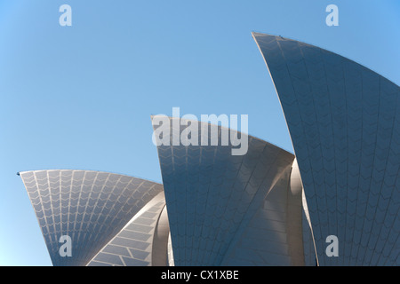 Sydney Opera House close-up "Segel" oder "Muscheln" Sydney New South Wales Australien zu bauen Stockfoto