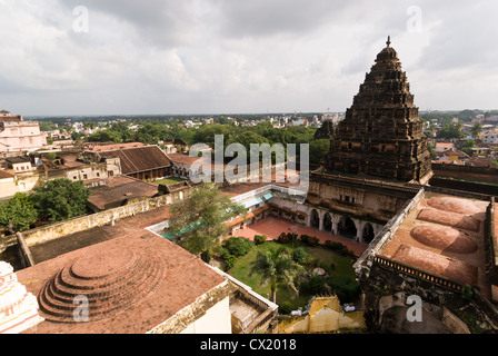 Elk201-4667 Indien, Tamil Nadu, Thanjavur, Königspalast, Durbar Hall Stockfoto