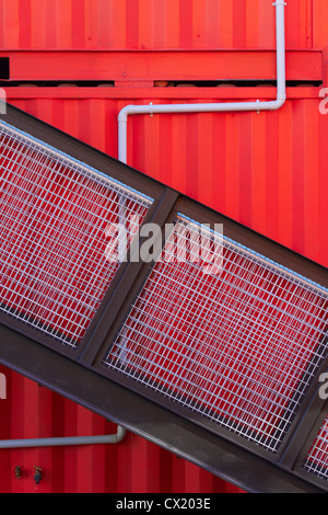 Crafted Coffee Company, Re: START Container Mall, Cashel Street, Christchurch, Canterbury, Südinsel, Neuseeland Stockfoto