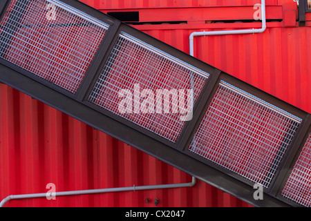 Crafted Coffee Company, Re: START Container Mall, Cashel Street, Christchurch, Canterbury, Südinsel, Neuseeland Stockfoto