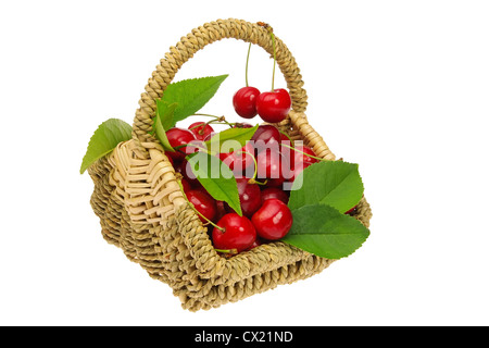 Kirschen Im Korb - Kirschen im Korb 01 Stockfoto