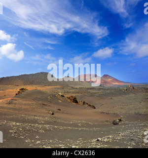 Lanzarote Timanfaya Nationalpark Feuerberge vulkanischer Lavastein In Kanarische Inseln Stockfoto