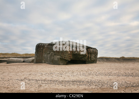 Bunker in Dänemark Stockfoto