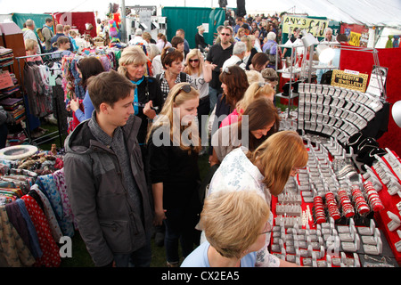 Handwerk Ständen/Craft Zelt, Chatsworth House Country Fair, Derbyshire, uk Stockfoto