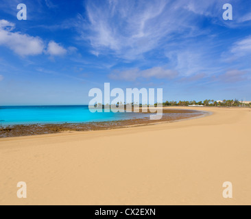 Arrecife Lanzarote Playa del Reducto Strand Luftbild in Kanarische Inseln Stockfoto